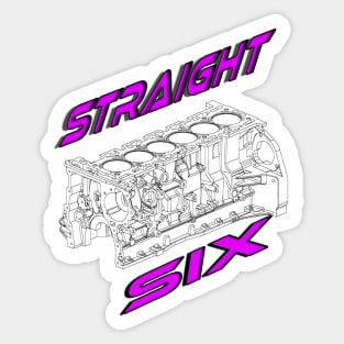 Engine Block Straight 6 (Purple) Sticker